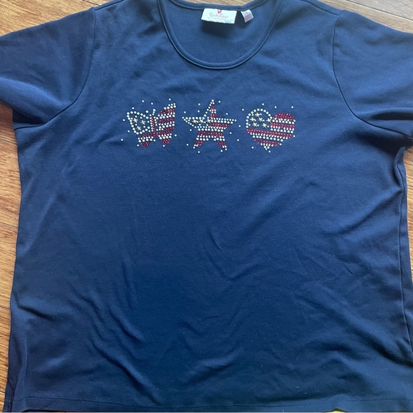 Bundle of 6 Tops: (Size 1X) Susan Graver, Denim & Company & Quaker Factory - Picture 12 of 14